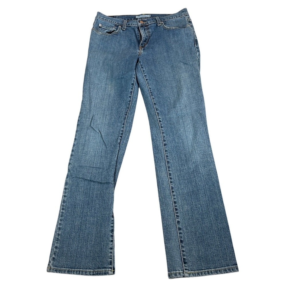 Levis 505 Straight Leg Jeans Womens 10 Medium Blue Wash Denim Stretch Zip Fly